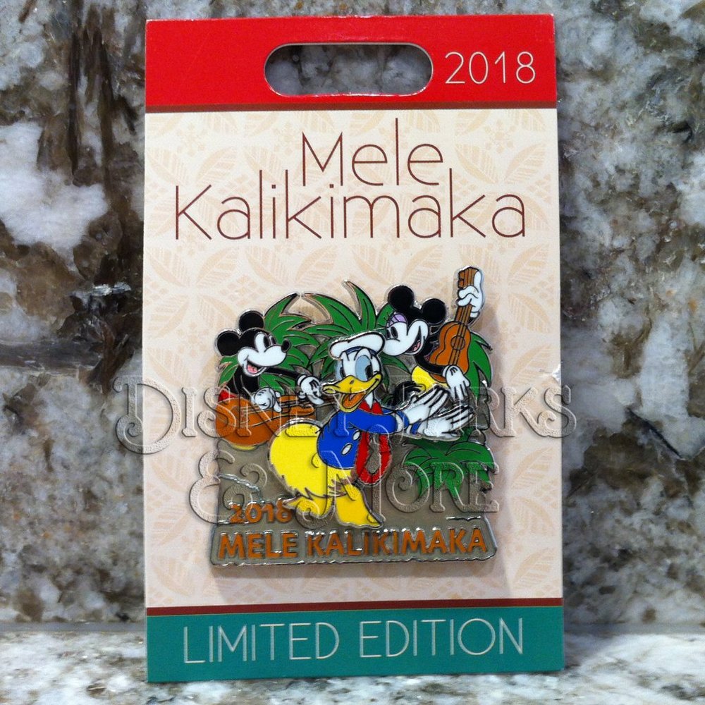 Disney Parks Donald Duck Pin Mele Kalikimaka Hula Merry Christmas Hawaii 2018